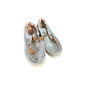 Hey Dude Wally American Denim Stripe women’s Lightweight Slip-On Loafers L11 M9